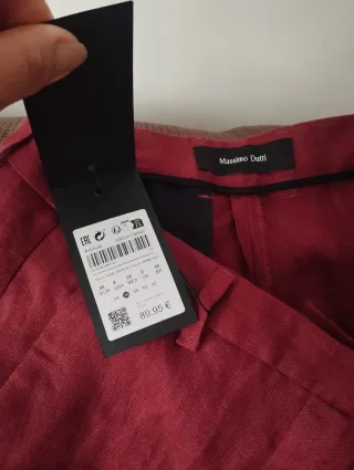 Pantalón Massimo Dutti Rojo Nuevo