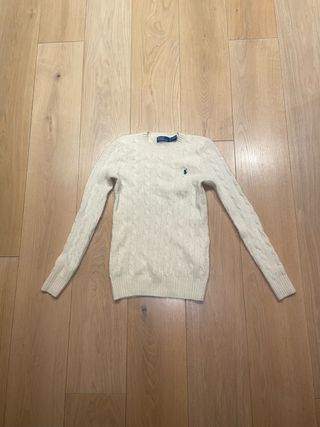 Jersey Polo Ralph Lauren Cable Knit Beige