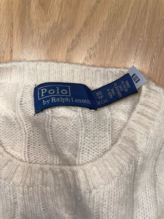 Jersey Polo Ralph Lauren Cable Knit Beige