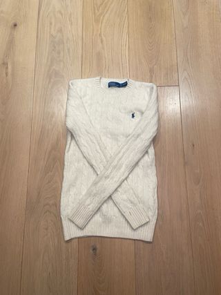 Jersey Polo Ralph Lauren Cable Knit Beige