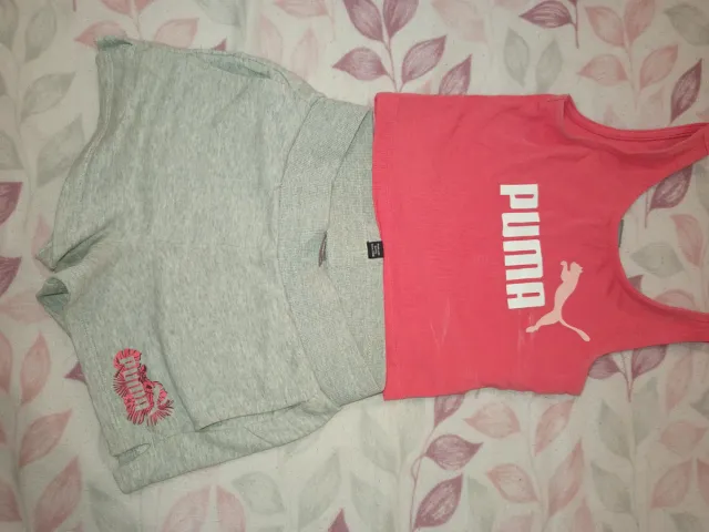 Conjunto Puma gris y rosa