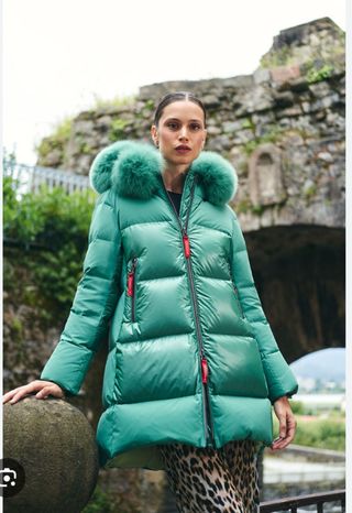 Abrigo Dichi verde talla 38 nuevo con etiqueta