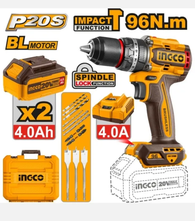 Taladro Percutor Ingco P20S 96Nm Brushless