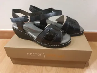 Sandalias Dr. Cutillas Mujer Talla 35 Piel Negro