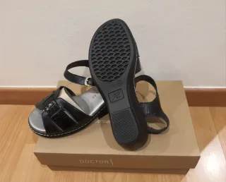 Sandalias Dr. Cutillas Mujer Talla 35 Piel Negro