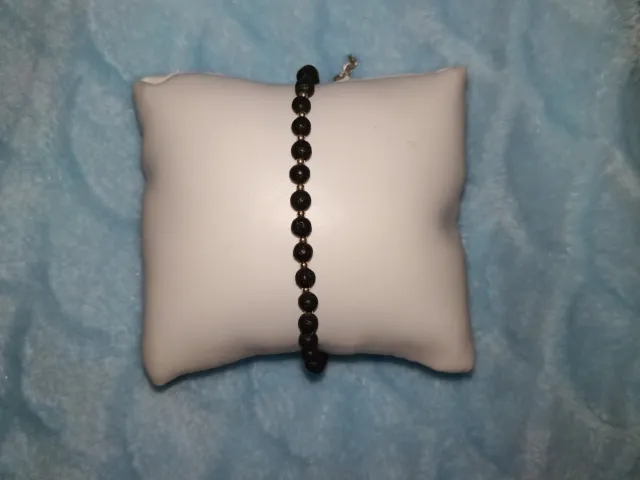 Bracciale Pietre Vulcaniche Argento