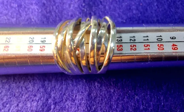 Anillo de plata 1ª 925 trenzado. AUTÉNTICO