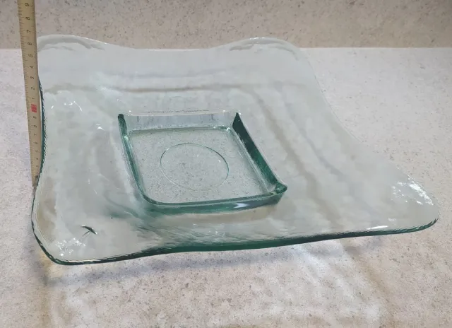 OFERTA!!! Fuente frutero de cristal cuadrado