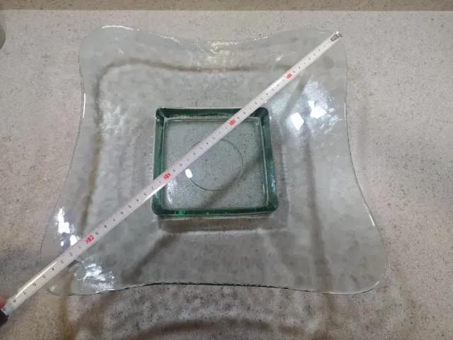 OFERTA!!! Fuente frutero de cristal cuadrado