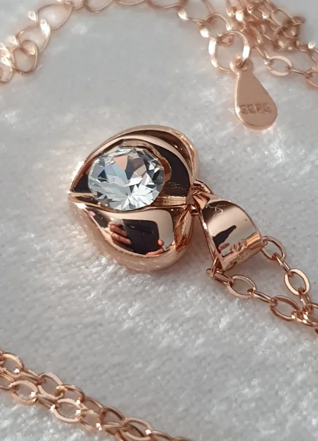 Conjunto ORO ROSA y SWAROVSKIS.REGALO NAVIDAD.