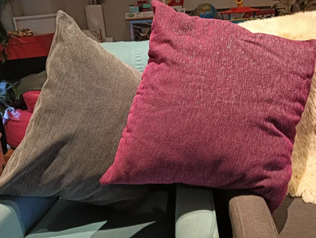 Cojines XL 68x68 Gris y Morado