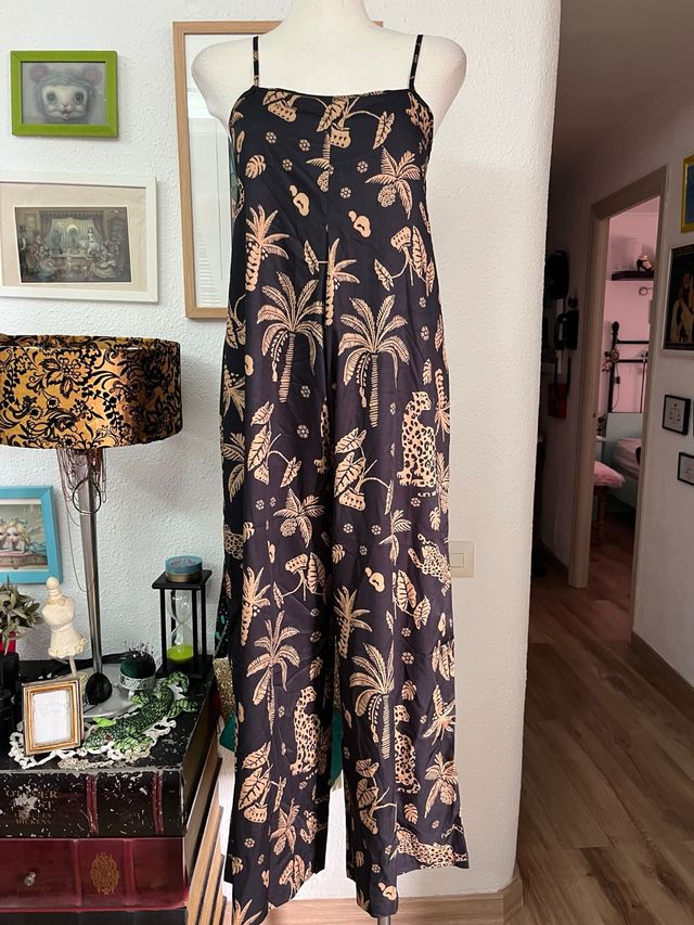 Mono largo estampado tropical talla L