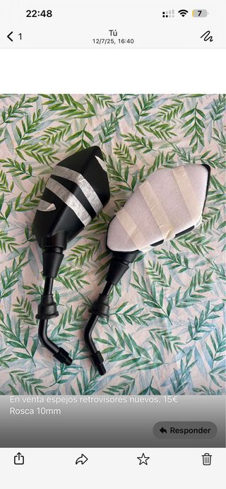 Espejos Retrovisores Moto Rosca 10mm Nuevos