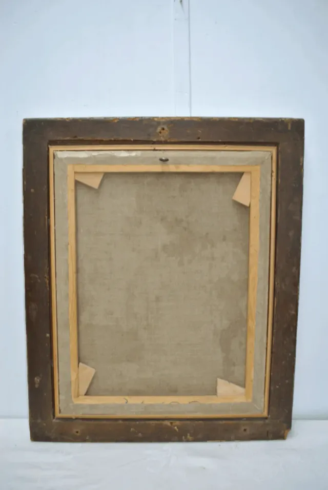 Antiguo cuadro óleo Virgen con Niño Jesús