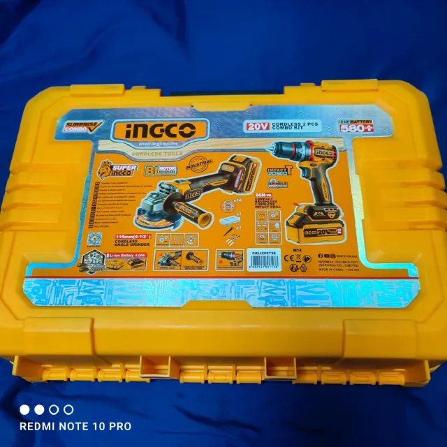 Kit Ingco Taladro Percutor y Amoladora P20S