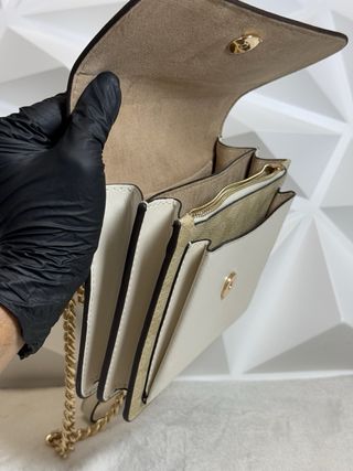 Bolso Coach Dorado y Beige