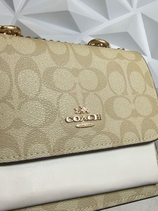 Bolso Coach Dorado y Beige
