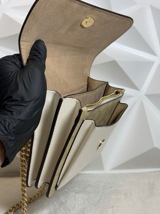 Bolso Coach Dorado y Beige