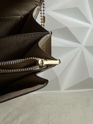 Bolso Coach Dorado y Beige