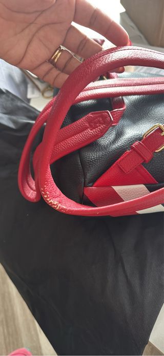 Zaino Moschino nero e rosso con cuore