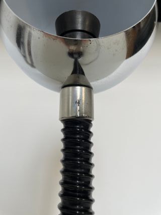 Lampada acciaio anni 70 space age made in Italy