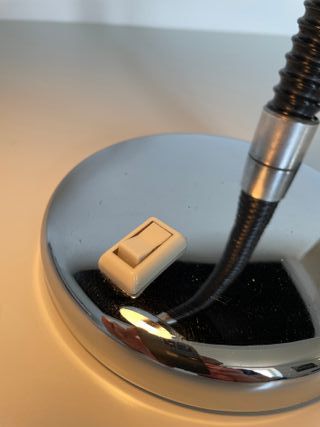 Lampada acciaio anni 70 space age made in Italy