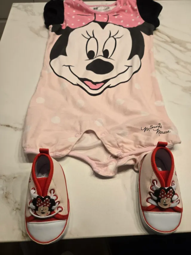Set neonato Minnie Mouse: Body e Scarpette
