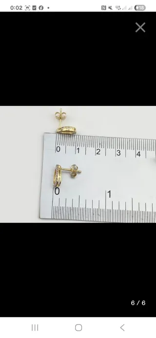 Pendientes Oro Amarillo 14K con Diamantes