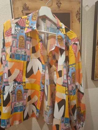 Camisa ASOS satinada estampada XL