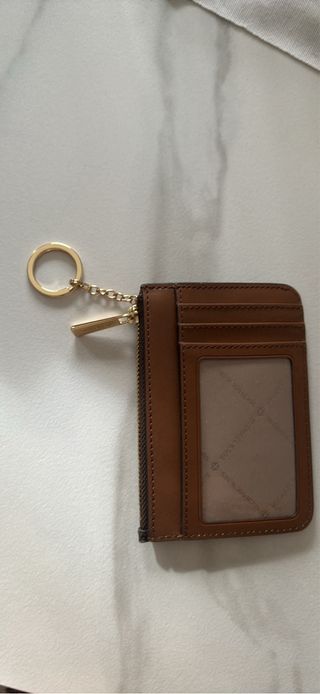 Porta tessere Michael Kors monogram marrone