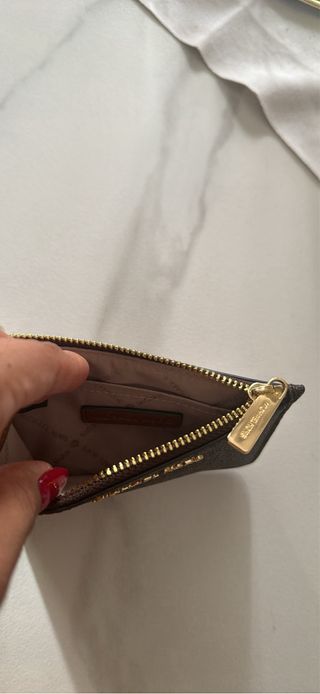 Porta tessere Michael Kors monogram marrone