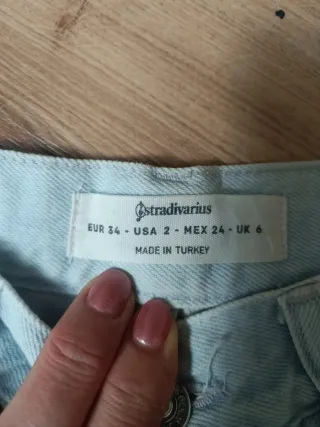 Pantalón vaquero Stradivarius azul mujer