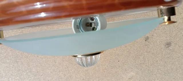 Lâmpada de Teto Vintage em Metal e Cristal NOVA