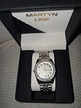 Reloj Skyline Hombre Plata y Blanco