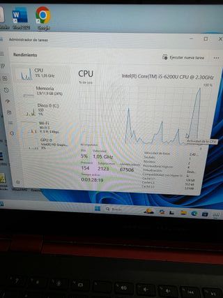 Ordenador portátil HP i5 SEXTA generación TÁCTIL 