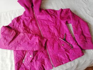 Cazadora FUCSIA guateada "NICOLAS" Cuello alto