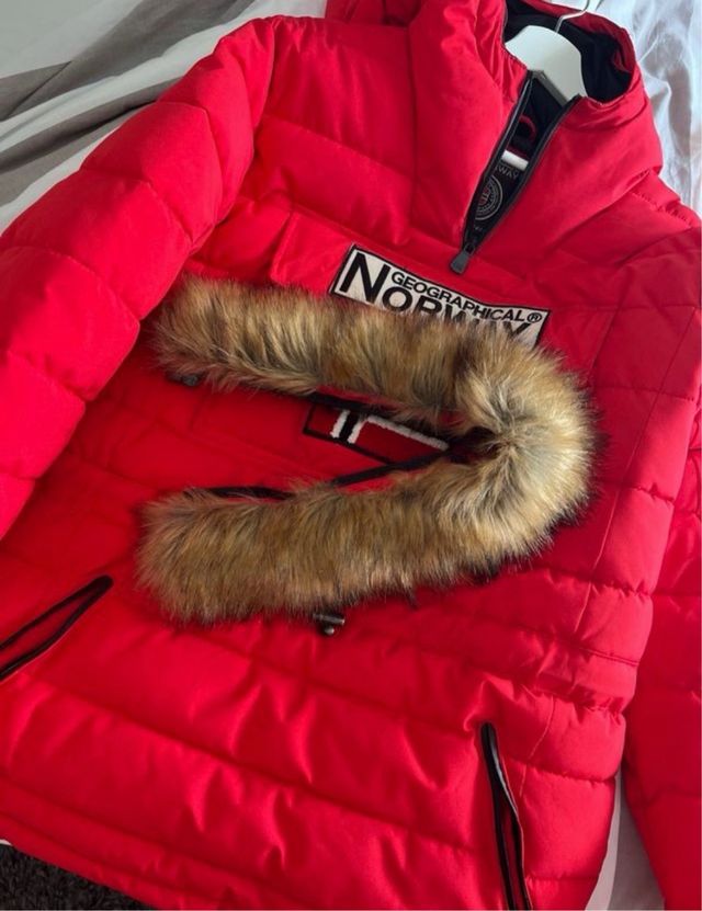Anorak Geographical Norway Rojo