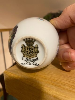 Taça Limoges pintada à mão