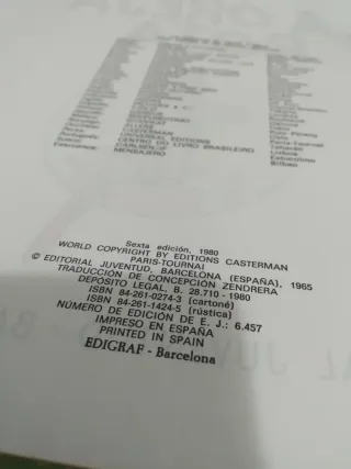 Lote 3 Libri di Tintin di Hergé Vintage