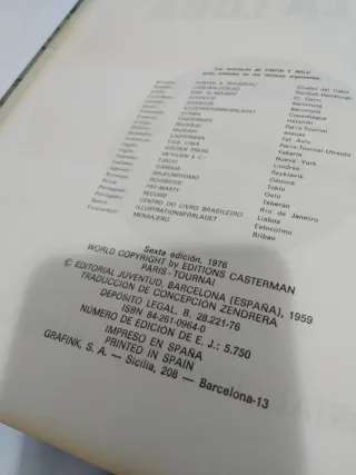 Lote 3 Libri di Tintin di Hergé Vintage