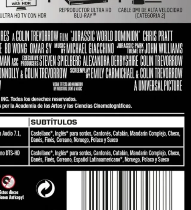 Jurassic World Dominion 4K UHD + Blu-ray Edición E
