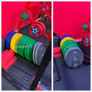 Soporte discos bumper crossfit olímpicos