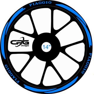 Pegatinas para las 2 llantas Piaggio 14 pulgadas