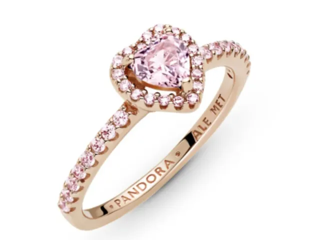 Anillo Pandora Corazón Rosa Oro