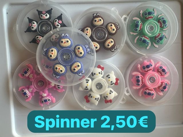 Spinners Labubu, Stitch, Hello Kitty2,50€/unidad