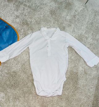 Body bebé manga larga blanco (6-9 meses)