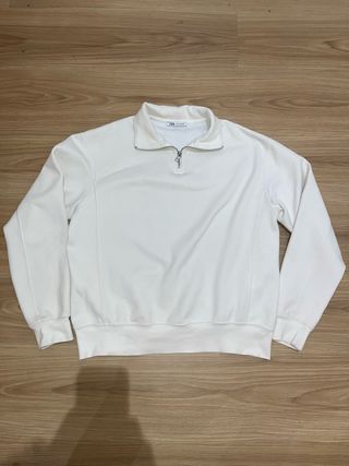 Sudadera Zara blanca