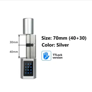 Fechadura Inteligente TTLock 70mm Bluetooth/Wi-Fi