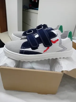 Scarpe Naturino Bambino Velcro Blu/Bianco/Grigio