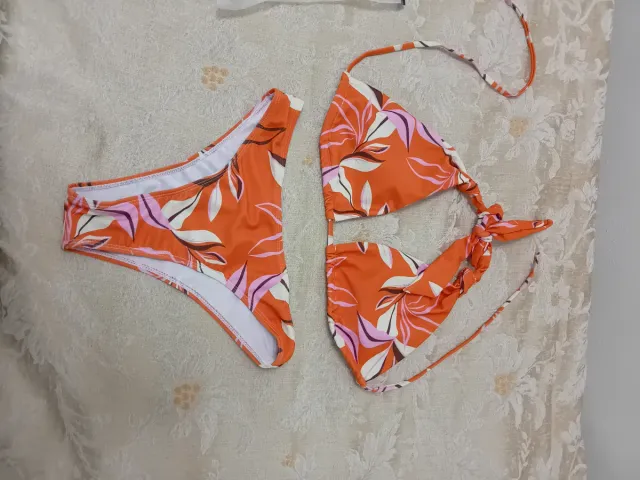 Costume bikini fantasia floreale arancione